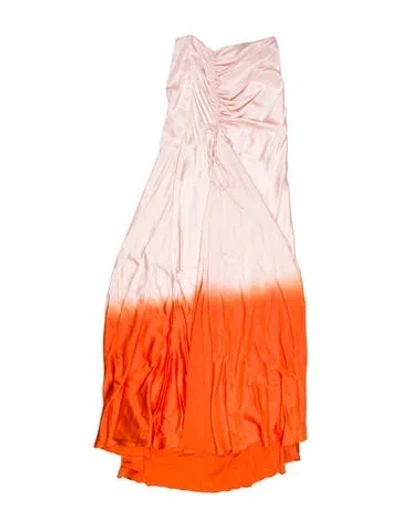 Pre-owned Alejandra Alonso Rojas Silk Long Dress W/ Tags In Pink