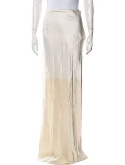 Pre-owned Alejandra Alonso Rojas Silk Long Skirt In Neutral