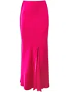 Alejandra Alonso Rojas Silk Midi Skirt In Pink
