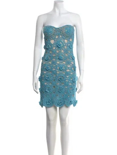 Pre-owned Alejandra Alonso Rojas Silk Mini Dress W/ Tags