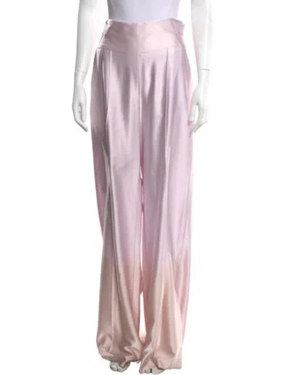 Pre-owned Alejandra Alonso Rojas Silk Wide Leg Pants W/ Tags In Pink