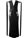 Alejandra Alonso Rojas Tied-sleeve Strapless Dress In Black