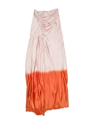 Pre-owned Alejandra Alonso Rojas Tie-dye Print Long Dress W/ Tags In Pink