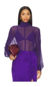 Alejandra Alonso Rojas Turtleneck Blouse In Blue