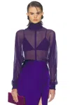 Alejandra Alonso Rojas Turtleneck Blouse In Purple