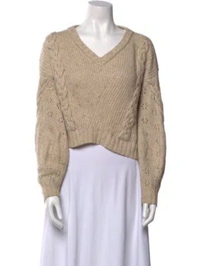 Pre-owned Alejandra Alonso Rojas V-neck Sweater In Neutral