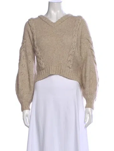 Pre-owned Alejandra Alonso Rojas V-neck Sweater In Neutral