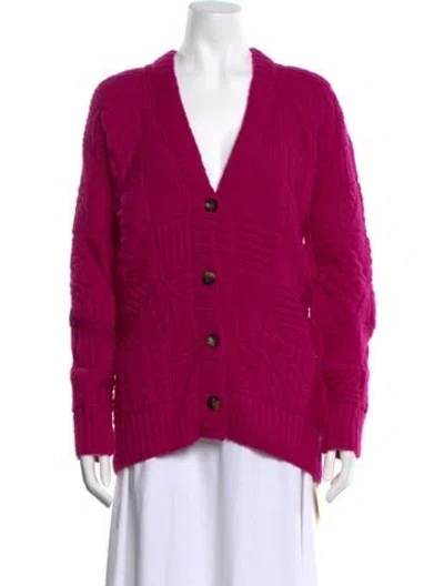 Pre-owned Alejandra Alonso Rojas V-neck Sweater In Pink