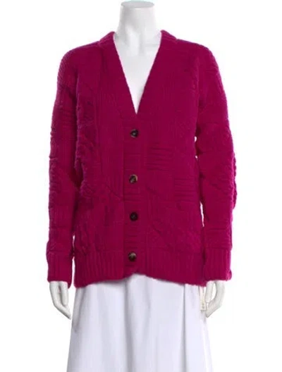 Pre-owned Alejandra Alonso Rojas V-neck Sweater W/ Tags In Purple