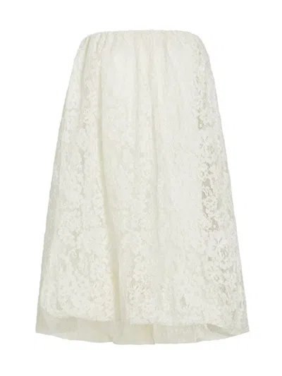 Alejandra Alonso Rojas Women's Floral Lace Bubble Minidress In Ecru