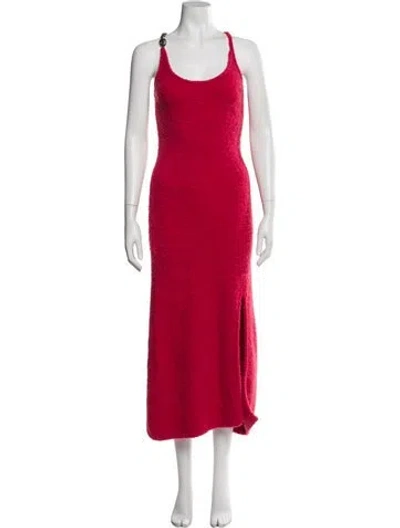 Pre-owned Alejandra Alonso Rojas Wool Long Dress In Pink