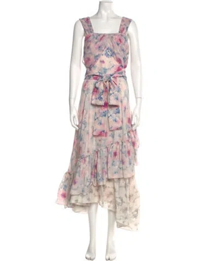 Pre-owned Alejandra Alonso Rojas Wool Long Dress In Pink