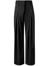 Alejandra Alonso Rojas Wool Palazzo Trousers In Black
