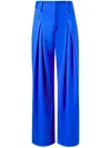 Alejandra Alonso Rojas Wool Palazzo Trousers In Blue