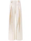 Alejandra Alonso Rojas Wool Palazzo Trousers In White