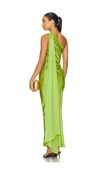 ALEJANDRA ALONSO ROJAS X REVOLVE ONE SHOULDER DRESS WITH CAPE