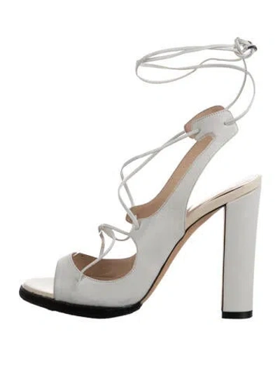 Pre-owned Alejandro Ingelmo Leather Slingback Sandals