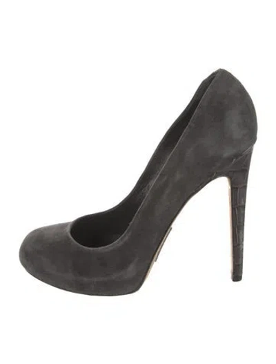 Pre-owned Alejandro Ingelmo Suede Pumps In Black