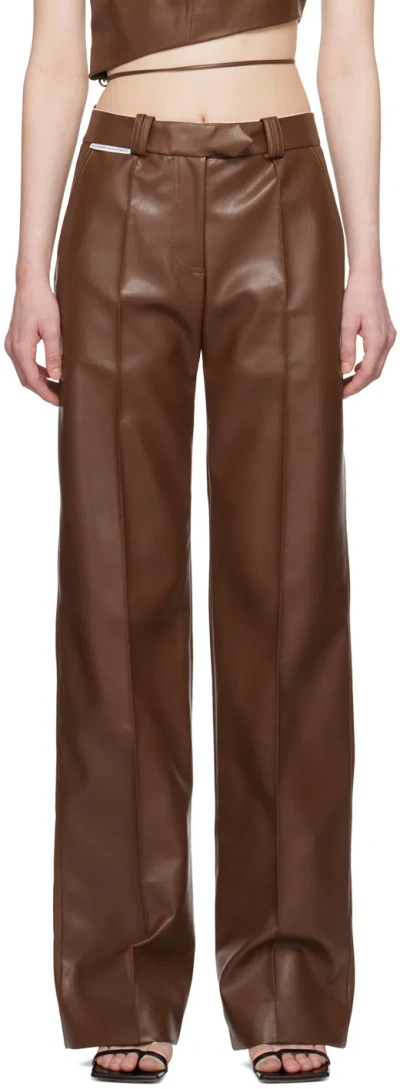Aleksandre Akhalkatsishvili Mid-rise Straight-leg Trousers In Brown