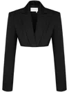 Aleksandre Akhalkatsishvili Cropped Blazer In Black