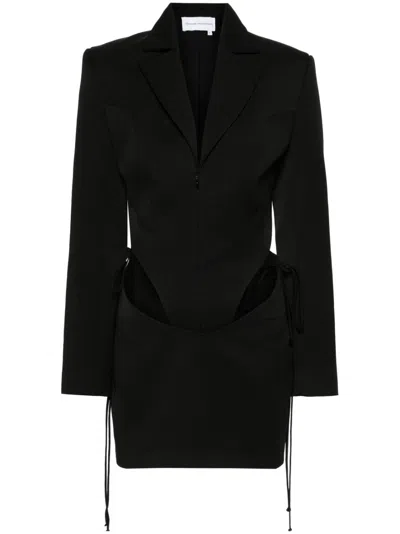 Aleksandre Akhalkatsishvili Cut-out Blazer Minidress In Black