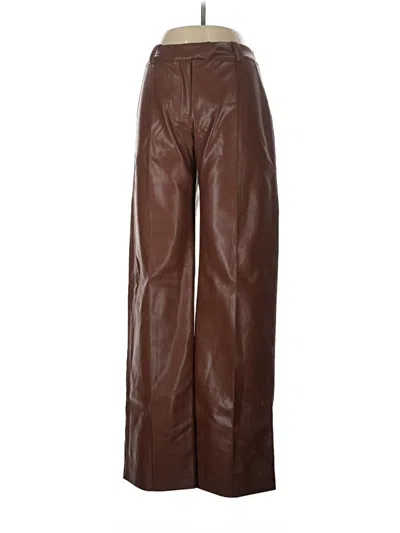 Pre-owned Aleksandre Akhalkatsishvili Faux Leather Pants In Brown