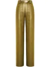 Aleksandre Akhalkatsishvili Faux-leather Trousers In Green