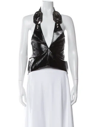 Pre-owned Aleksandre Akhalkatsishvili Halterneck Sleeveless Top In White