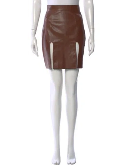 Pre-owned Aleksandre Akhalkatsishvili Mini Skirt In Brown
