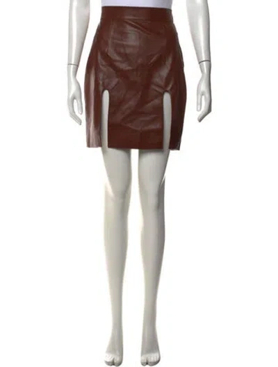 Pre-owned Aleksandre Akhalkatsishvili Mini Skirt In Brown