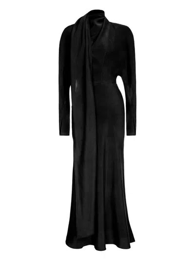 Aleksandre Akhalkatsishvili Scarf Maxi Dress In Black
