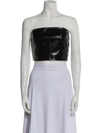 Pre-owned Aleksandre Akhalkatsishvili Strapless Crop Top In Blue