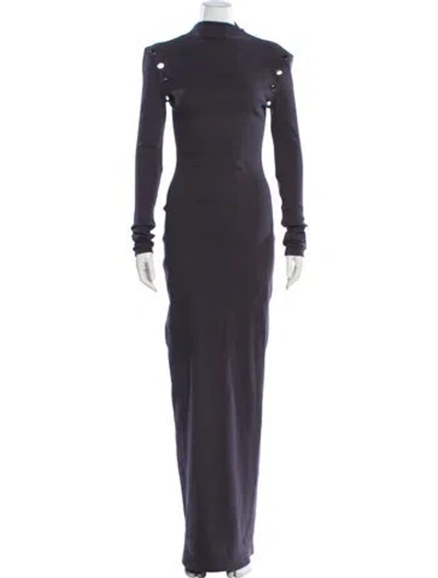 Pre-owned Aleksandre Akhalkatsishvili Turtleneck Long Dress In Gray