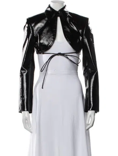 Pre-owned Aleksandre Akhalkatsishvili Vegan Leather Bolero In White