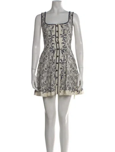 Pre-owned Alemais 3047d Mini Dress In Neutral