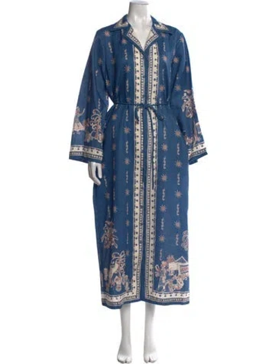Pre-owned Alemais Acacia Long Dress W/ Tags In Blue