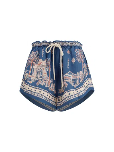 Alemais Acacia Printed Linen Shorts