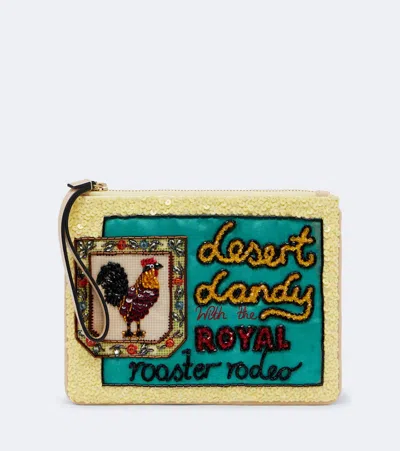 Alemais Alémais Ace Rooster Embellished Pouch In Multicoloured