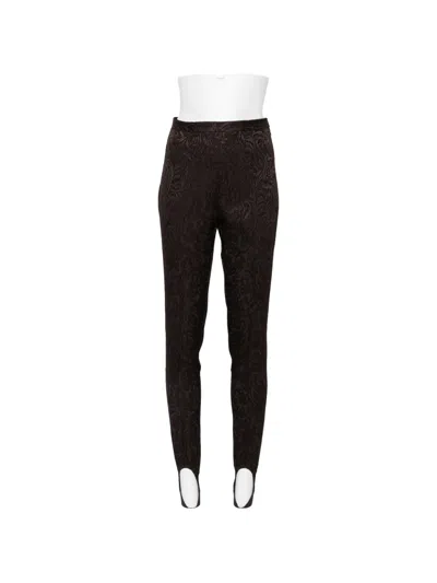Alemais Adeline Paisley-jacquard Stirrup Trousers In Black
