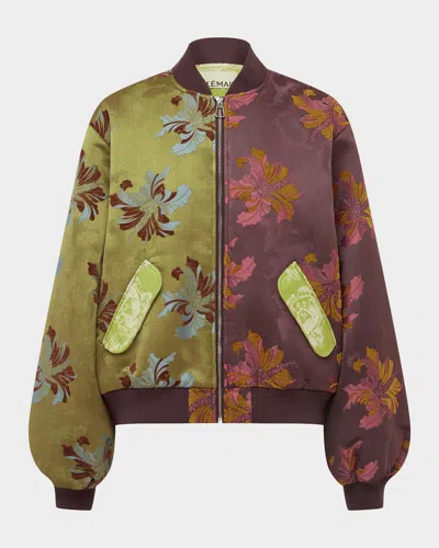 Alemais Adriana Jacquard Bomber Jacket In Multi