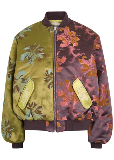 ALEMAIS ALEMAIS ADRIANA QUILTED FLORAL-JACQUARD BOMBER JACKET