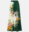 Alemais Aggie Printed Linen-blend Wide-leg Pants In Multi