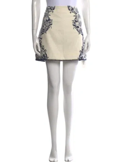 Pre-owned Alemais Airlie Mini Skirt In Neutrals