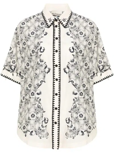 Alemais Airlie Floral-print Shirt In White