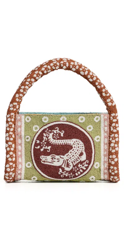 Alemais Alberta Beaded Mini Barrel Bag Multi