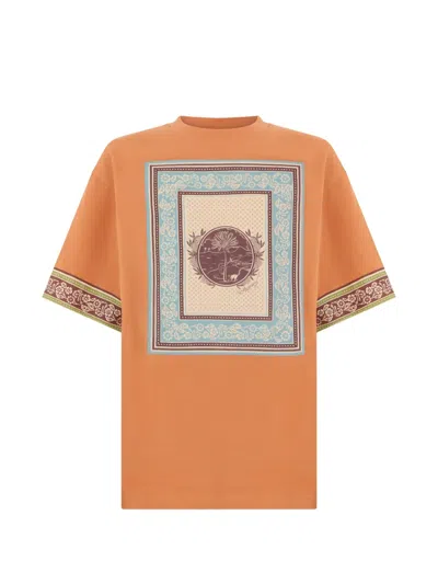Alemais Alberta Graphic-print Short-sleeve T-shirt In Orange
