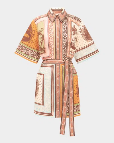 Alemais Alberta Mini Shirtdress In Multi