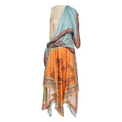 Alemais Alberta Scarf Midi Dress In Multi