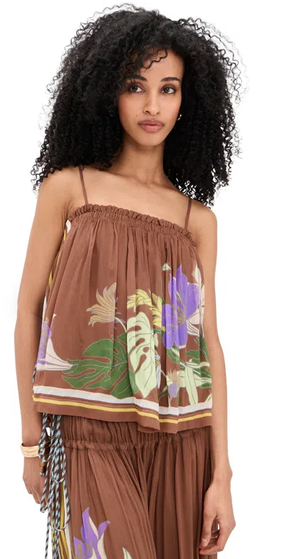 Alemais Alfie Ruched Top Chocolate In Brown