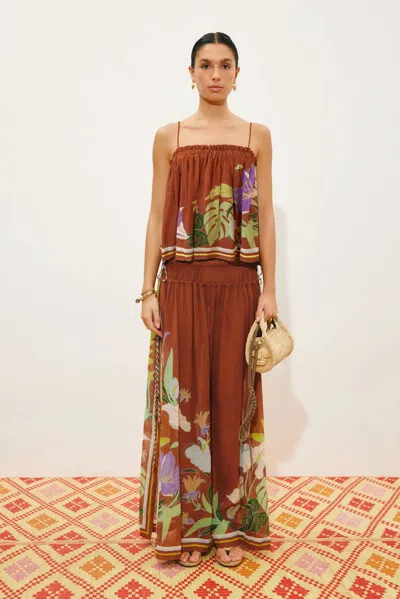 ALEMAIS ALFIE RUCHED TOP IN CHOCOLATE